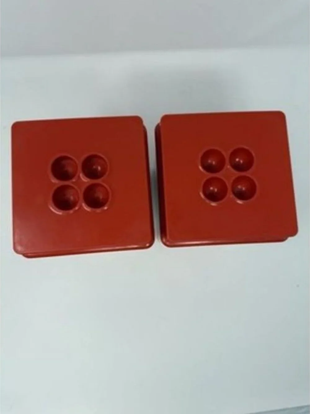 2 RED Dansk Gourmet Designs Denmark Canisters Set 2 Qt. 7 1/4